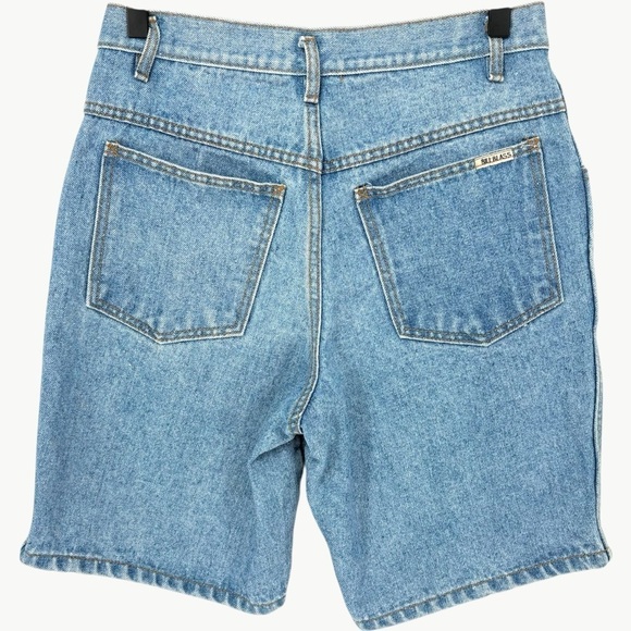 Vintage Bill Blass High Rise Dad Shorts Size 6P Light Wash Denim Petite 90s - Picture 2 of 8